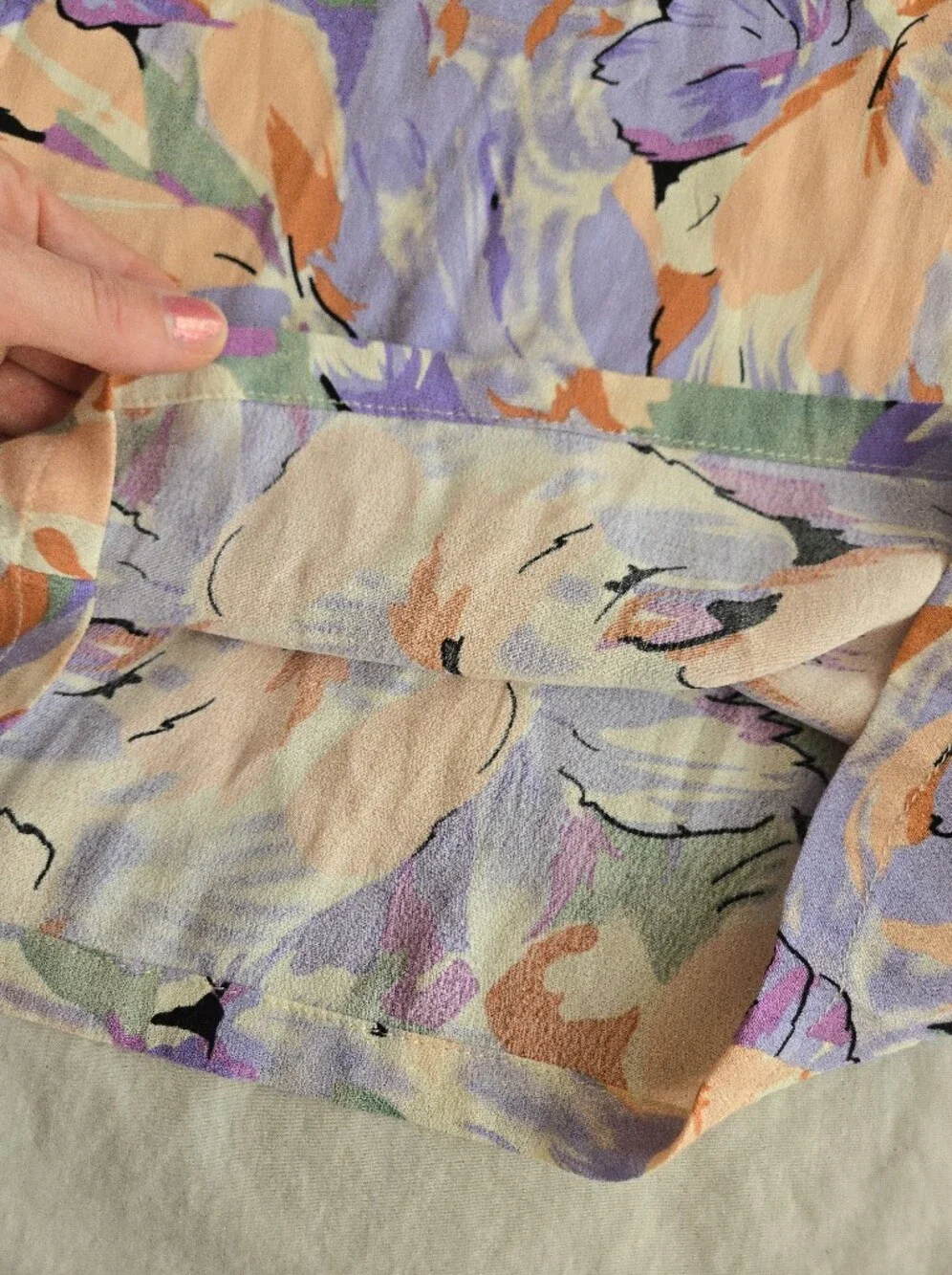 Lulus Palm Beach Babe Lilac Floral Print Wide-Leg Pants HAL3 - Picture 9 of 10